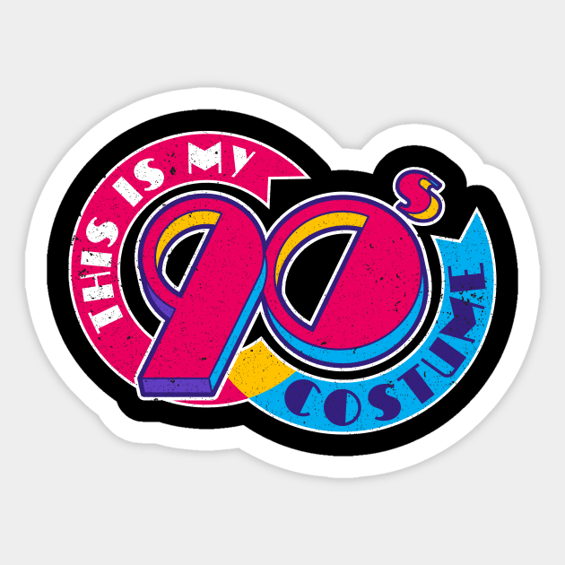 This is My 90s Costume Sticker by GuiltlessGoods